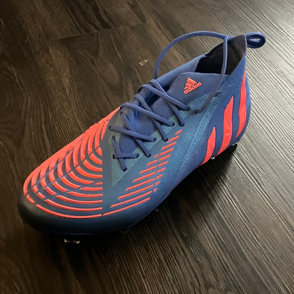 Adidas Predator Edge Blue and Red Soccer Cleats